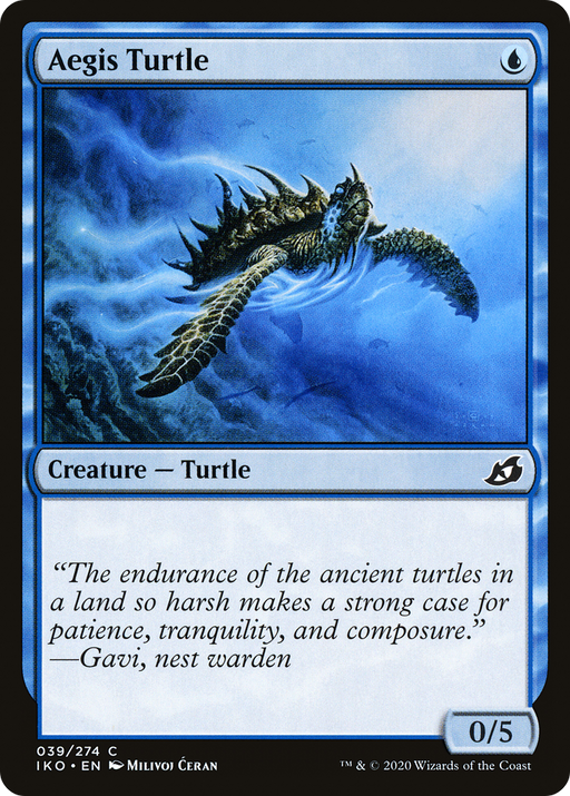 Aegis Turtle (IKO-039) [Ikoria: Lair of Behemoths] Foil MTG Single Wizards of the Coast
