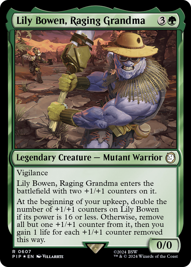 Lily Bowen, Raging Grandma (Surge Foil) (PIP-607) [Fallout] Foil MTG Single Wizards of the Coast