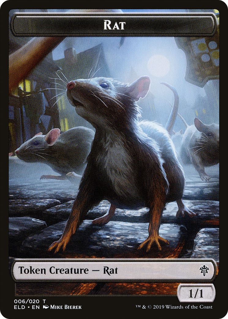 Rat (TELD-006) [Tokens] Throne of Eldraine Tokens Foil MTG Single Wizards of the Coast