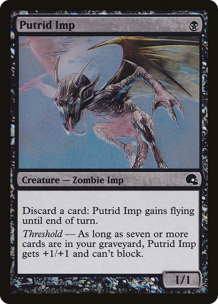 Putrid Imp (GRV-001) [Misc] Premium Deck Series: Graveborn Foil MTG Single Wizards of the Coast