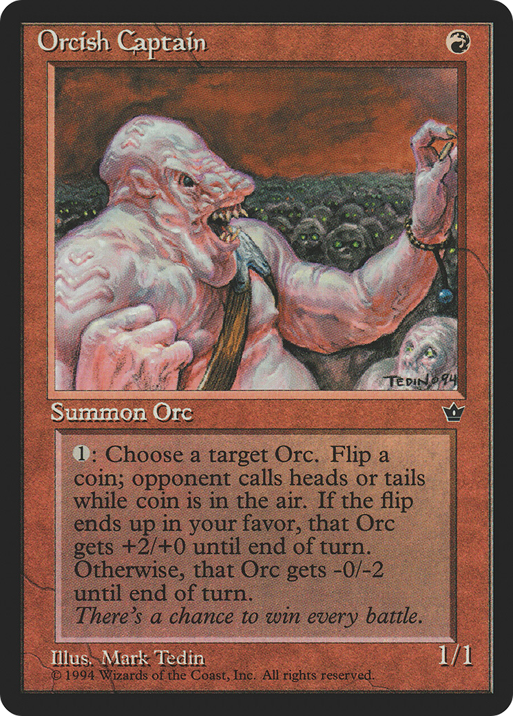Orcish Captain (FEM-060) [Fallen Empires] MTG Single Wizards of the Coast