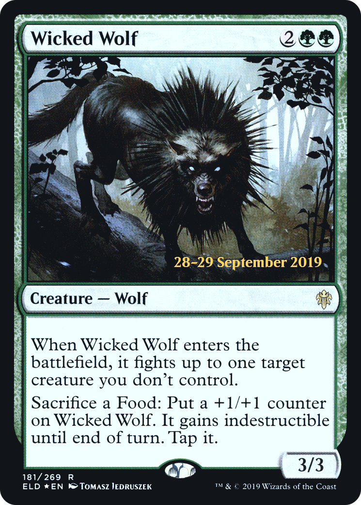 Wicked Wolf (PRE-181) [Throne of Eldraine Promos] Foil MTG Single Wizards of the Coast