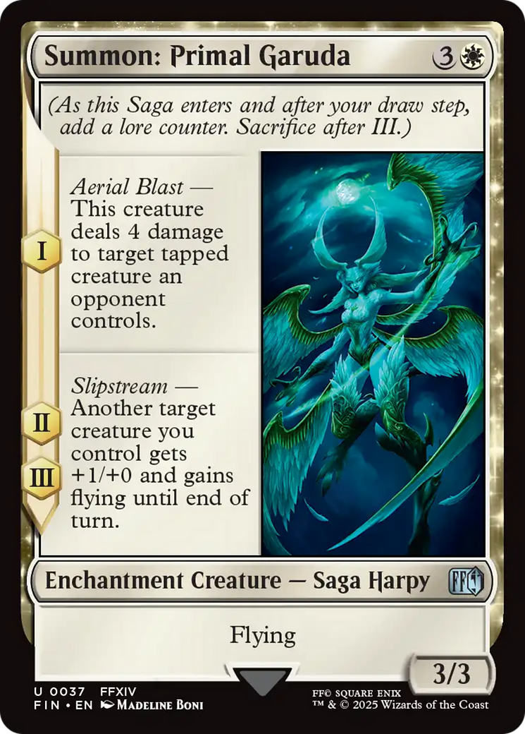 Summon: Primal Garuda (FIN-037) [FINAL FANTASY] Foil MTG Single Wizards of the Coast