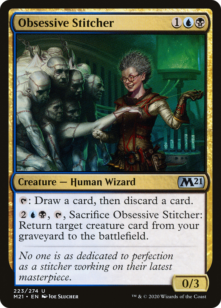 Obsessive Stitcher (M21-223) [Core Set 2021] Foil MTG Single Wizards of the Coast