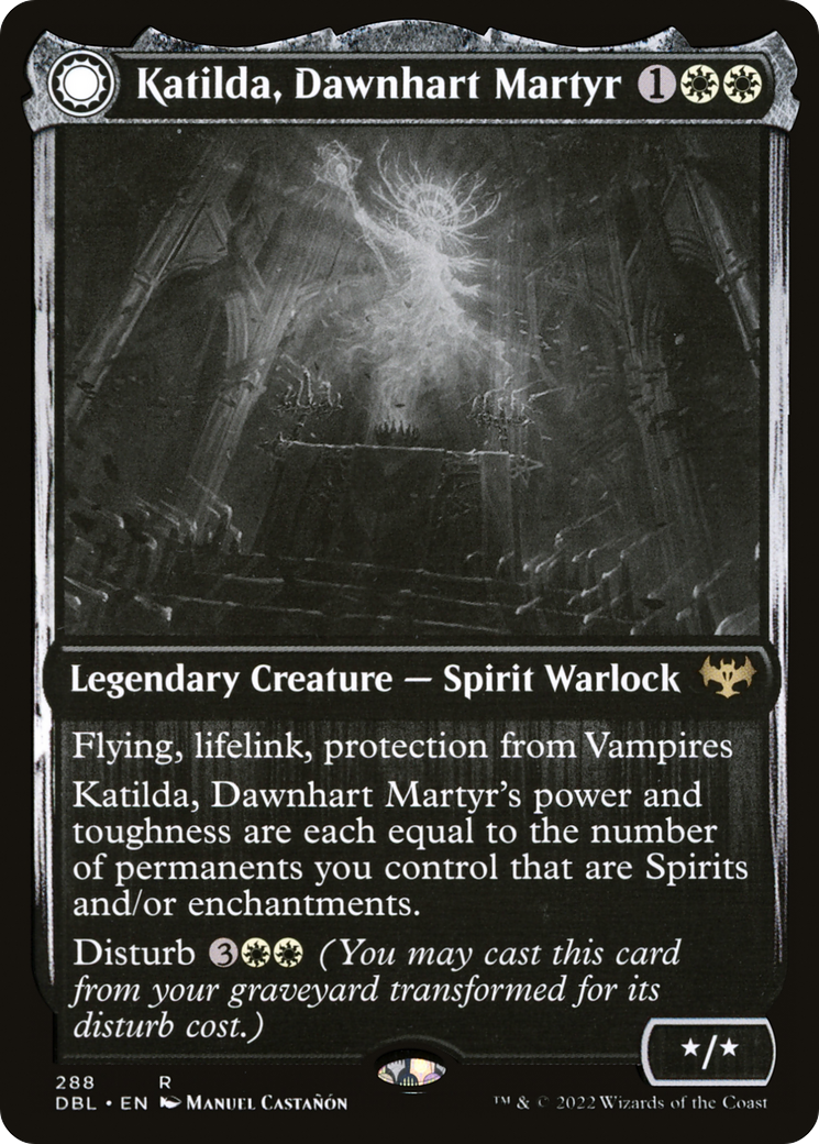 Katilda, Dawnhart Martyr (DBL-288) [Innistrad: Double Feature] (Double Faced Transform)