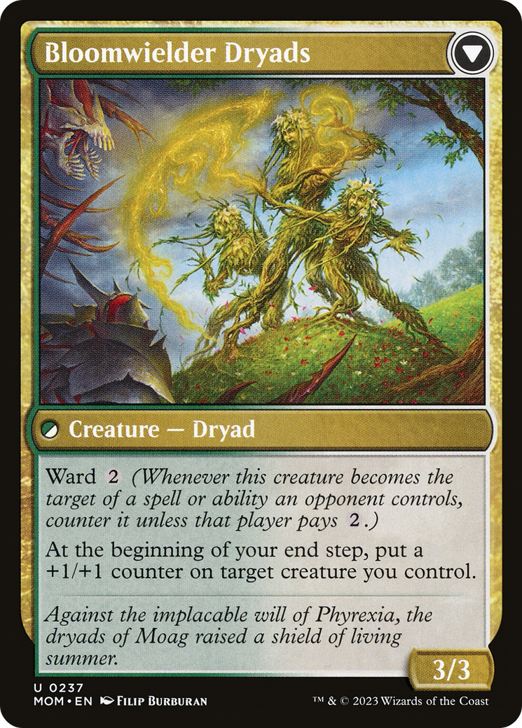 Invasion of Moag // Bloomwielder Dryads (MOM-237) [March of the Machine] Foil MTG Single Wizards of the Coast