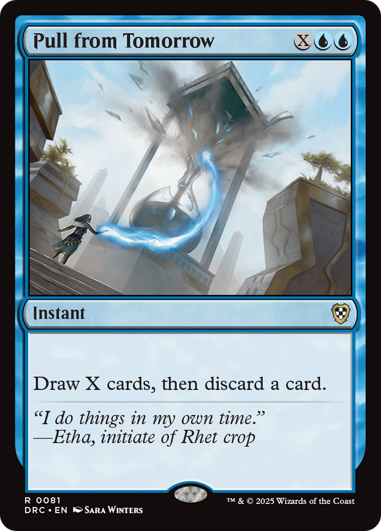 Pull from Tomorrow (DRC-081) [Commander: Aetherdrift] MTG Single Wizards of the Coast
