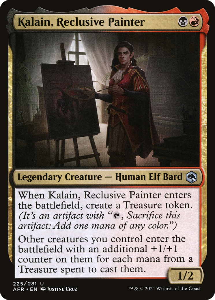 Kalain, Reclusive Painter (AFR-225) [Adventures in the Forgotten Realms] Foil MTG Single Wizards of the Coast