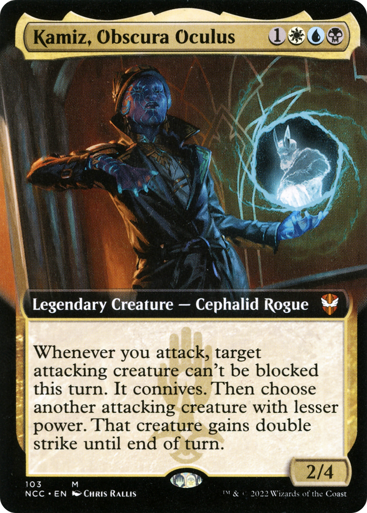 Kamiz, Obscura Oculus (NCC-103) [New Capenna Commander] (Extended Art) MTG Single Wizards of the Coast