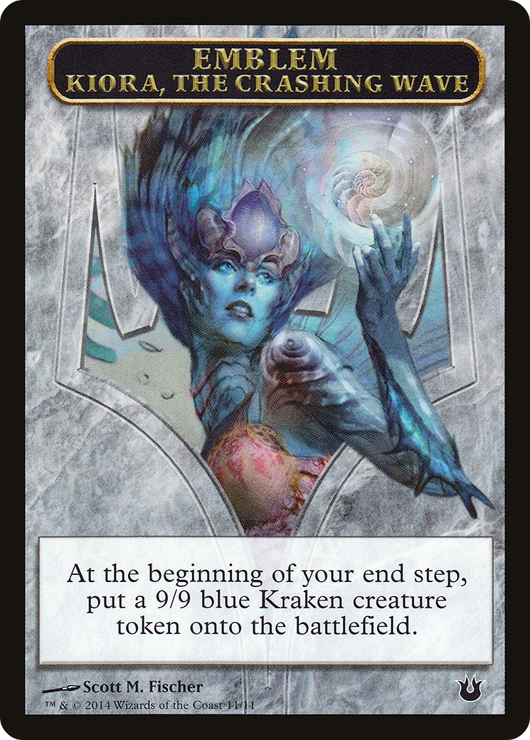 Emblem - Kiora, the Crashing Wave (BNG-011) [Tokens] Born of the Gods Tokens MTG Single Wizards of the Coast