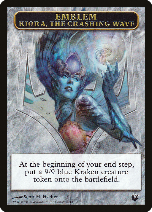 Emblem - Kiora, the Crashing Wave (BNG-011) [Tokens] Born of the Gods Tokens MTG Single Wizards of the Coast