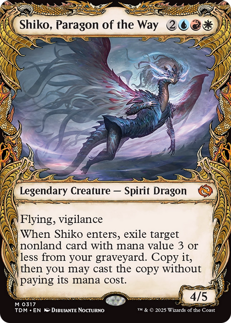 Shiko, Paragon of the Way (Showcase) (TDM-317) [Tarkir: Dragonstorm] MTG Single Wizards of the Coast