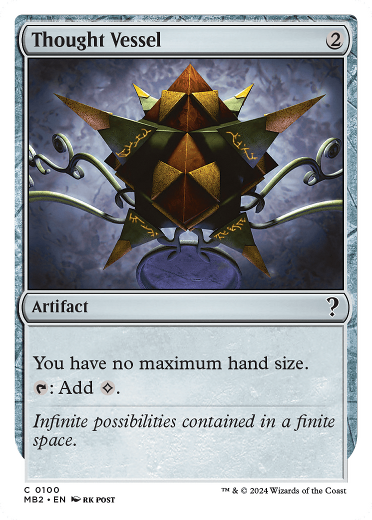 Thought Vessel (White Border) (MB2-100) [Mystery Booster] Mystery Booster 2 MTG Single Wizards of the Coast
