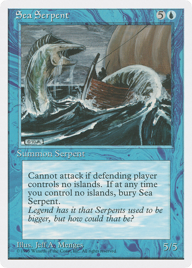 Sea Serpent (4ED-098) [Fourth Edition] MTG Single Wizards of the Coast