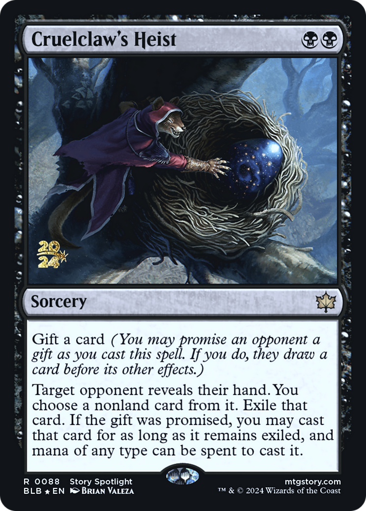 Cruelclaw's Heist (PRE-088) [Bloomburrow Promos] Foil MTG Single Wizards of the Coast