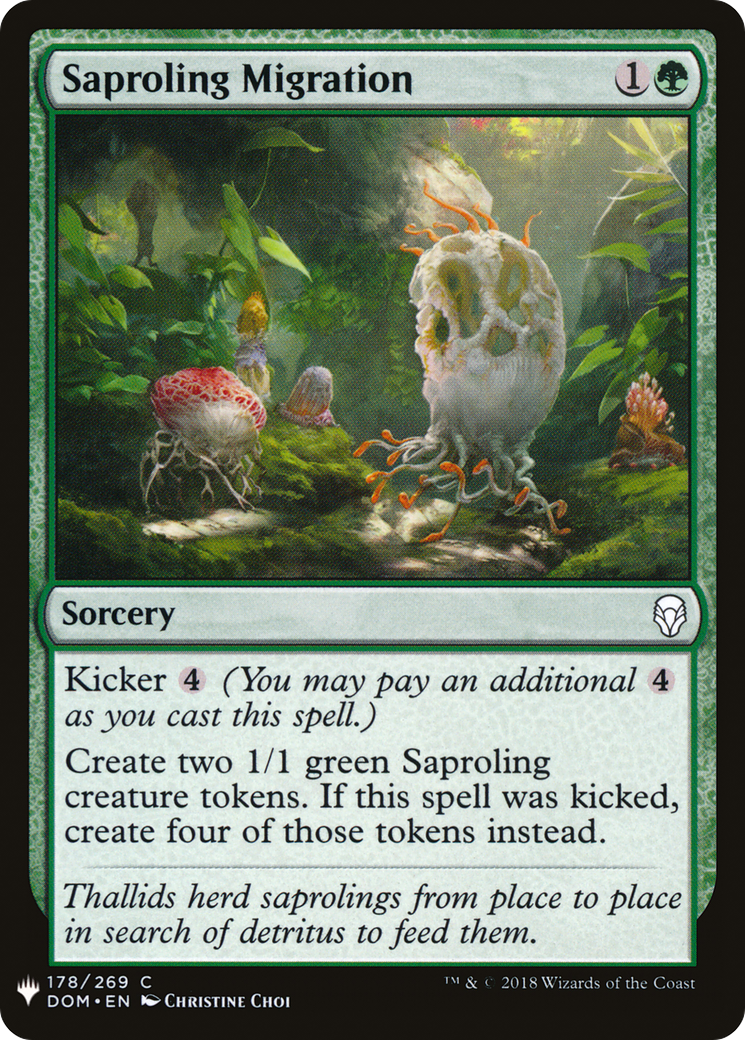 Saproling Migration (LIST-DOM-178) [Mystery Booster] The List MTG Single Wizards of the Coast
