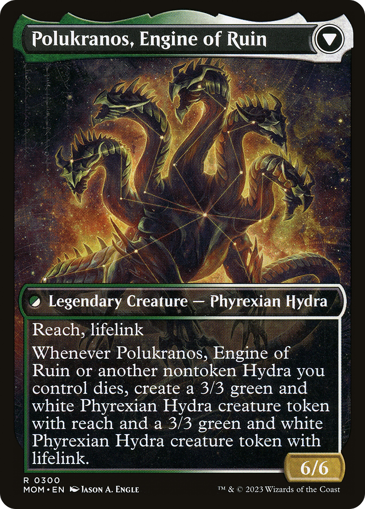 Polukranos Reborn // Polukranos, Engine of Ruin (MOM-300) [March of the Machine] (Showcase) MTG Single Wizards of the Coast