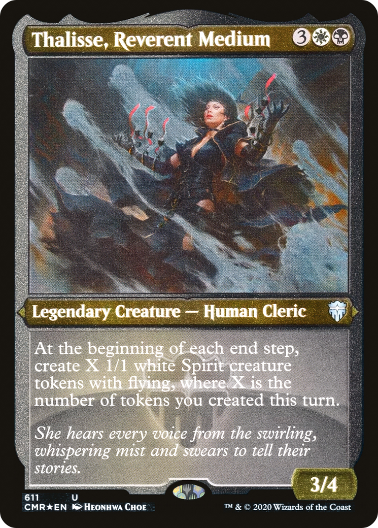 Thalisse, Reverent Medium (Foil Etched) (CMR-611) [Commander Legends] Etched Foil MTG Single Wizards of the Coast