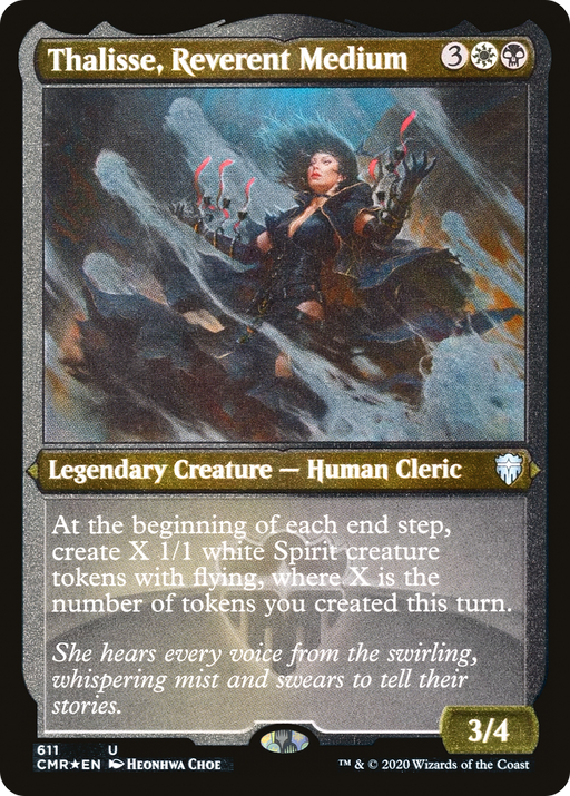 Thalisse, Reverent Medium (Foil Etched) (CMR-611) [Commander Legends] Etched Foil MTG Single Wizards of the Coast
