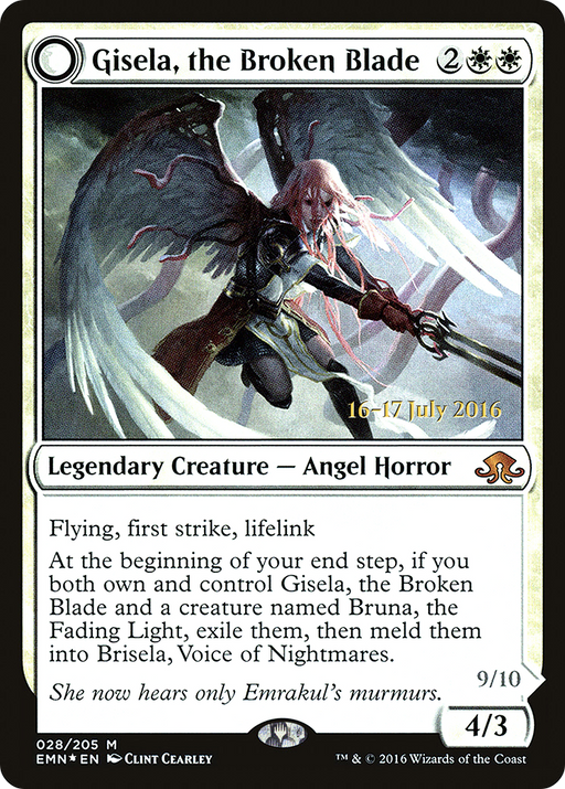 Gisela, the Broken Blade (PRE-028) [Eldritch Moon Promos] Foil MTG Single Wizards of the Coast