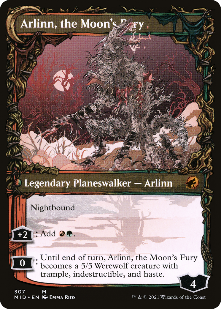 Arlinn, the Pack's Hope (MID-307) [Innistrad: Midnight Hunt] (Showcase) Foil MTG Single Wizards of the Coast