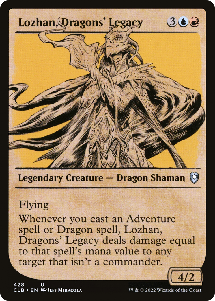 Lozhan, Dragons' Legacy (CLB-428) [Commander Legends: Battle for Baldur's Gate] (Showcase) Foil MTG Single Wizards of the Coast