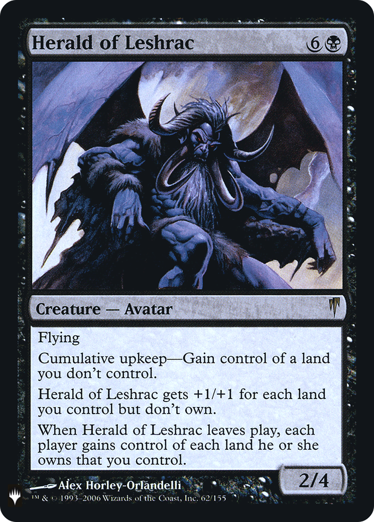 Herald of Leshrac (LIST-062) [Mystery Booster] The List Foil MTG Single Wizards of the Coast
