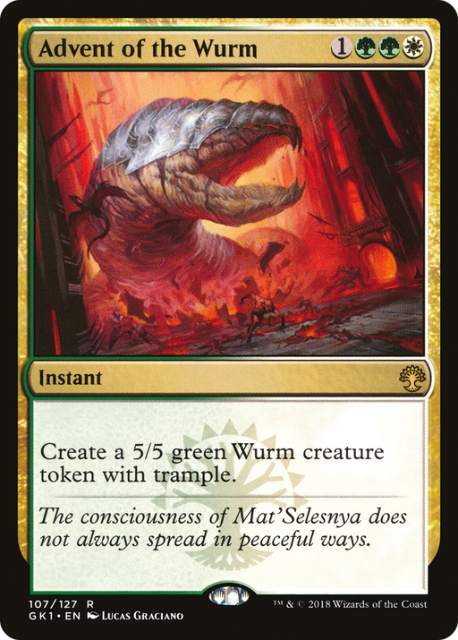 Advent of the Wurm [Guilds of Ravnica Guild Kit] MTG Single Magic: The Gathering