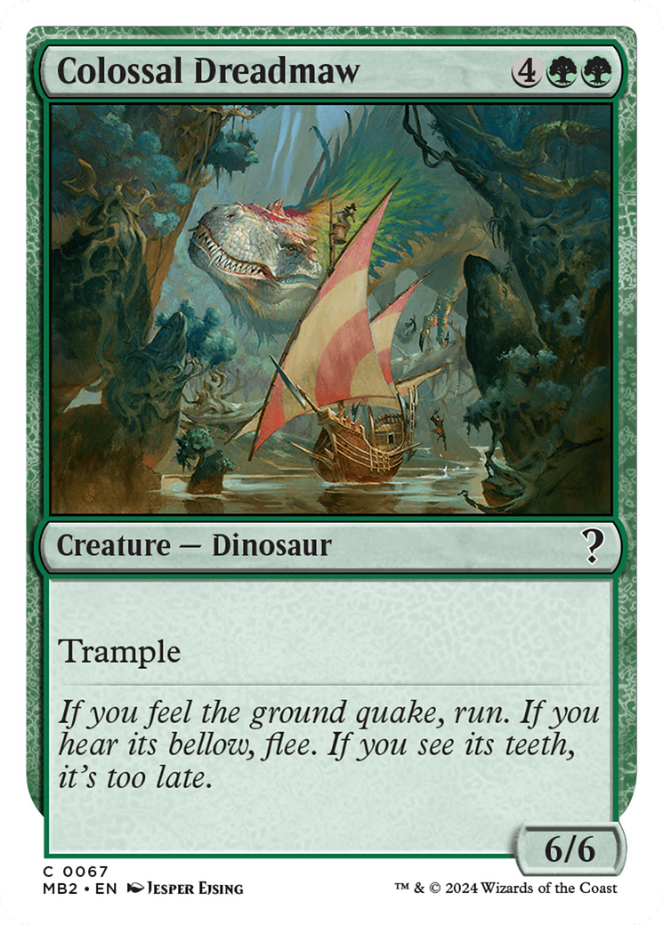 Colossal Dreadmaw (White Border) (MB2-067) [Mystery Booster] Mystery Booster 2 MTG Single Wizards of the Coast