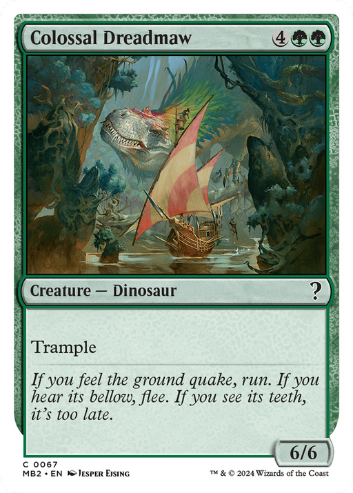 Colossal Dreadmaw (White Border) (MB2-067) [Mystery Booster] Mystery Booster 2 MTG Single Wizards of the Coast