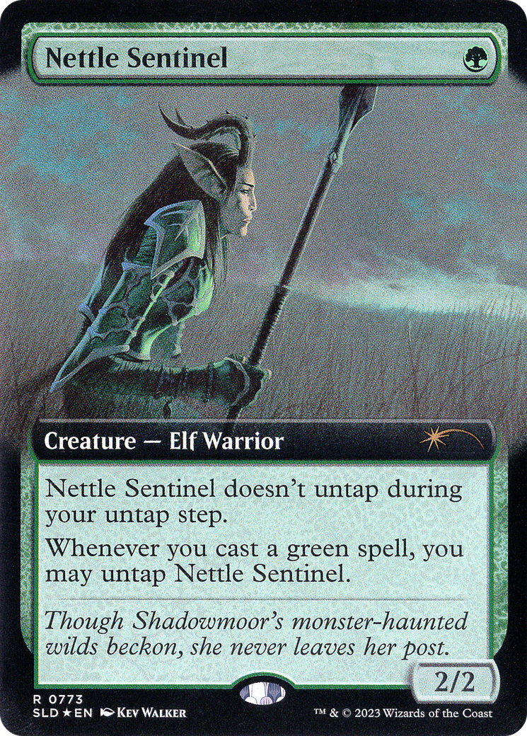 Nettle Sentinel (SLD-773) [Secret Lair] Drop (Extended Art) Foil MTG Single Wizards of the Coast