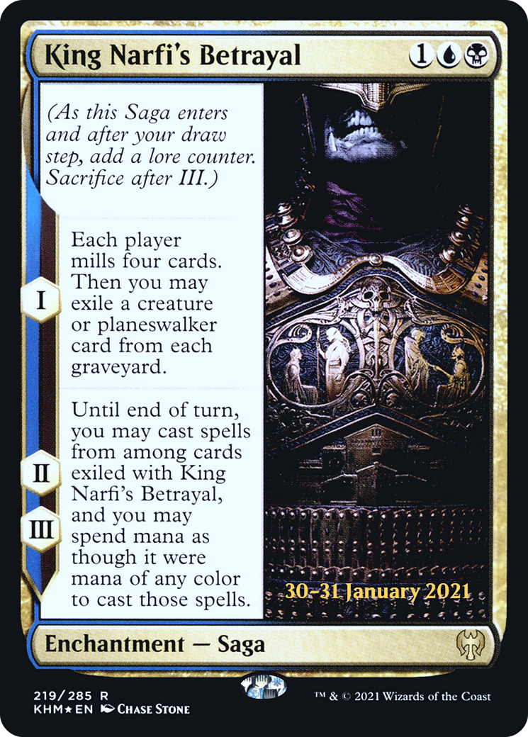 King Narfi's Betrayal (PRE-219) [Kaldheim Promos] Foil MTG Single Wizards of the Coast