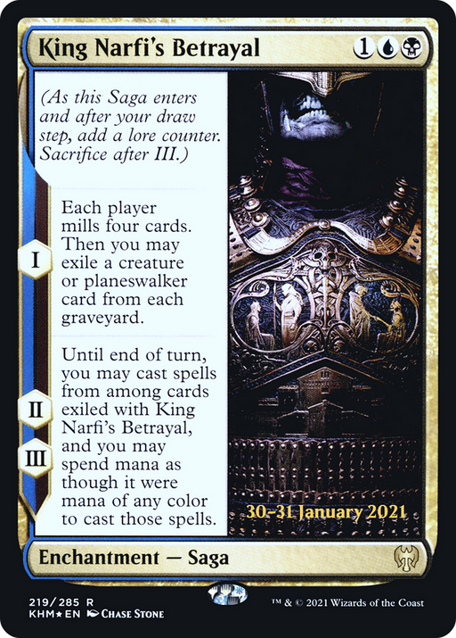 King Narfi's Betrayal (PRE-219) [Kaldheim Promos] Foil MTG Single Wizards of the Coast