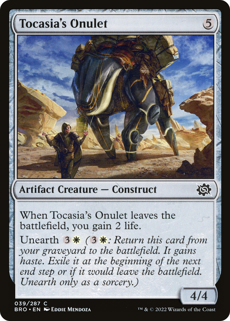 Tocasia's Onulet (BRO-039) [The Brothers' War] Foil MTG Single Wizards of the Coast