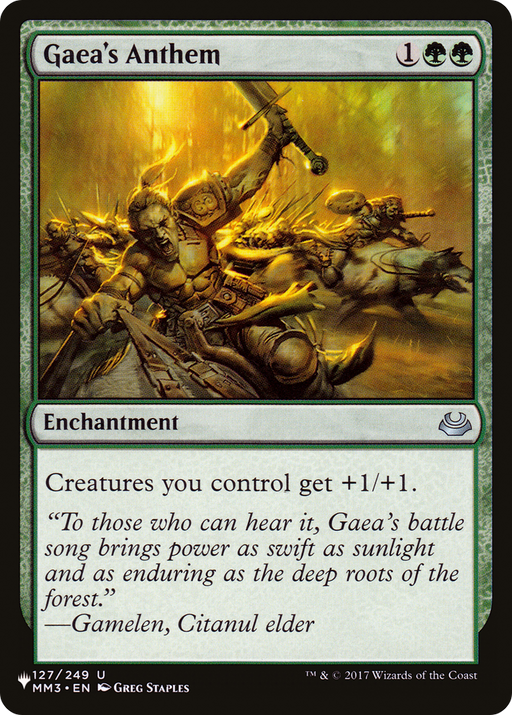Gaea's Anthem (MM3) (LIST-127/249) [Mystery Booster] The List MTG Single Wizards of the Coast
