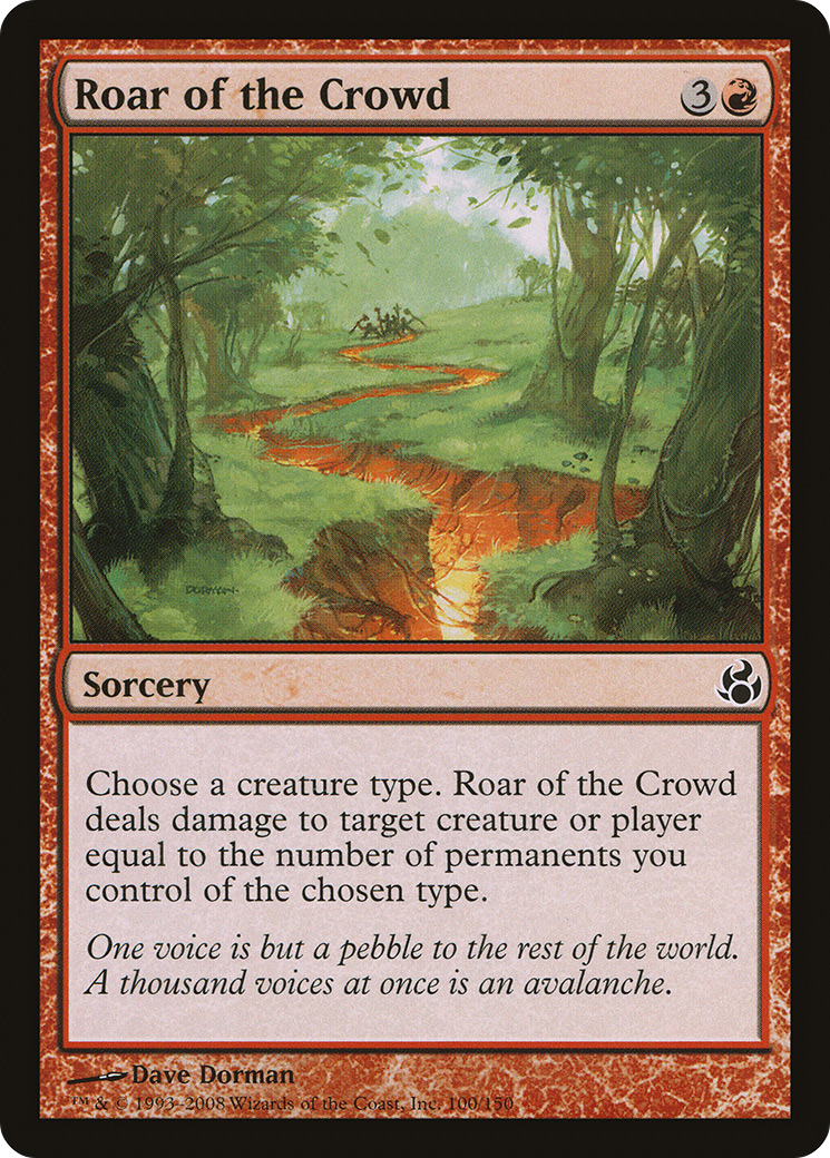 Roar of the Crowd (MOR-100) [Morningtide] Foil MTG Single Wizards of the Coast