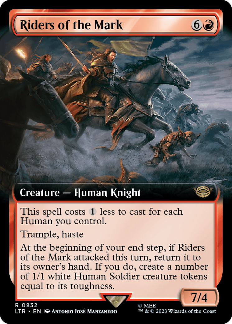 Riders of the Mark (LTR-832) [The Lord of the Rings: Tales of Middle-earth] (Extended Art) MTG Single Wizards of the Coast