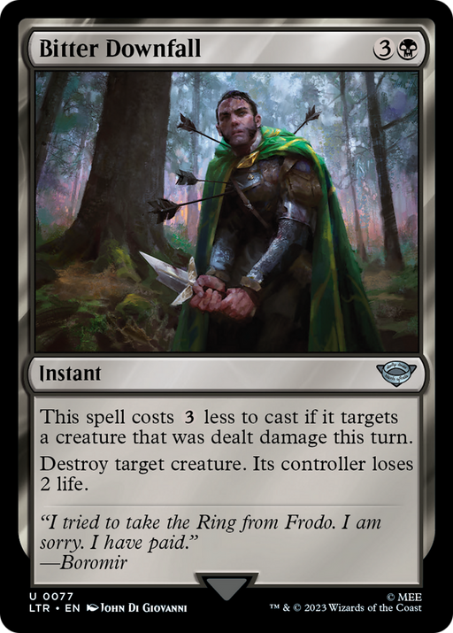 Bitter Downfall (LTR-077) [The Lord of the Rings: Tales of Middle-earth] Foil MTG Single Wizards of the Coast