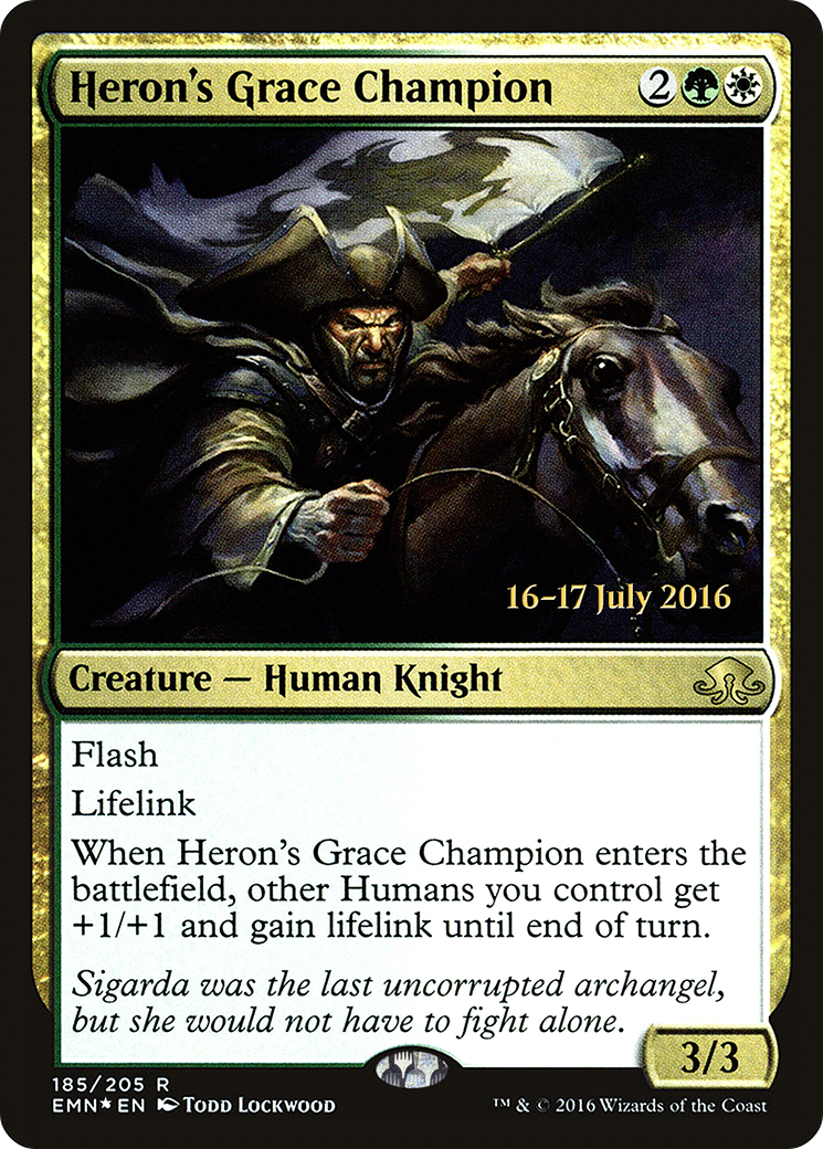 Heron's Grace Champion (PRE-185) [Eldritch Moon Promos] Foil MTG Single Wizards of the Coast