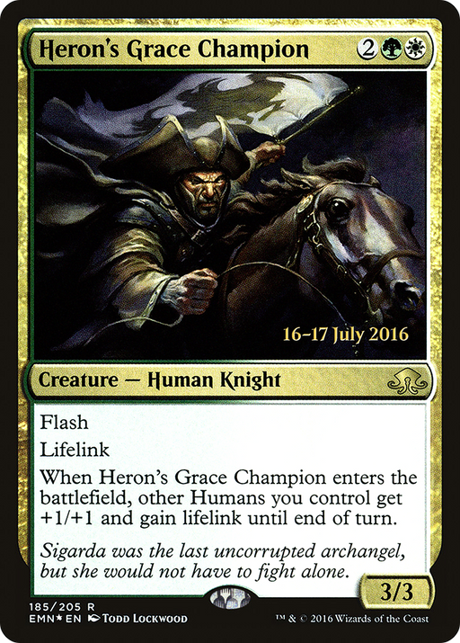Heron's Grace Champion (PRE-185) [Eldritch Moon Promos] Foil MTG Single Wizards of the Coast