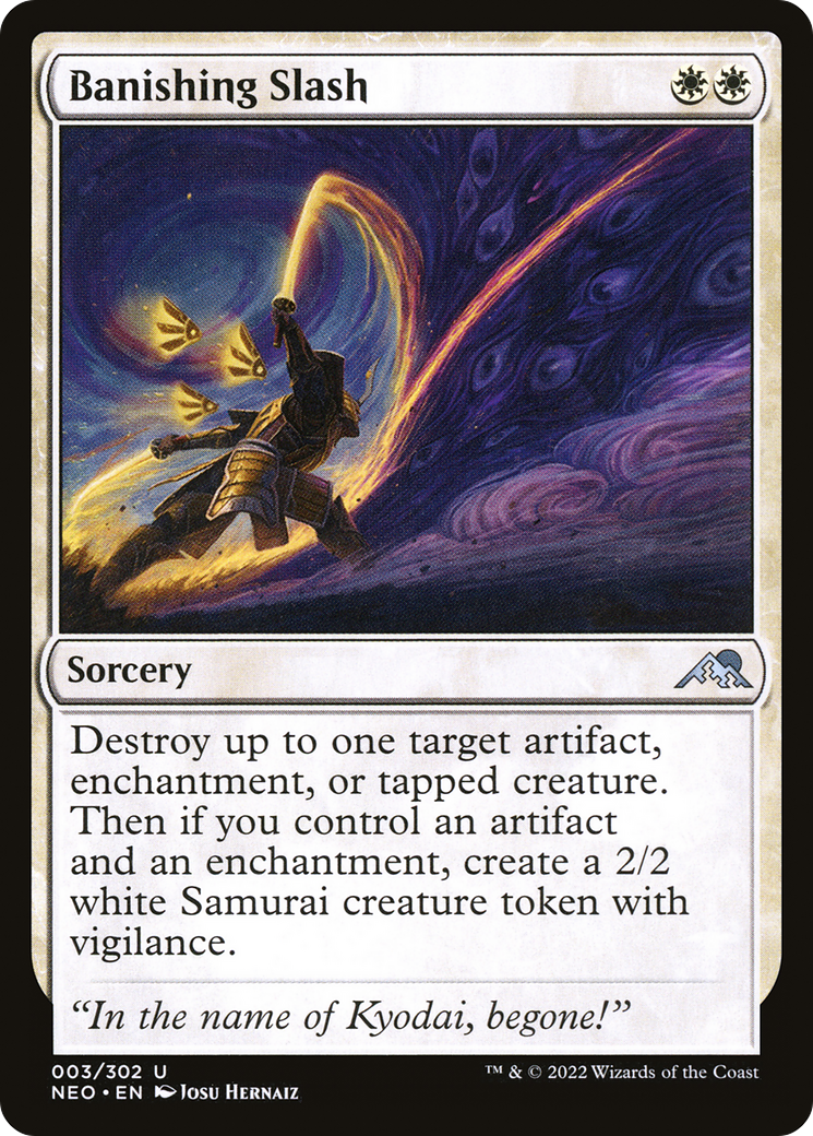 Banishing Slash (NEO-003) [Kamigawa: Neon Dynasty] MTG Single Wizards of the Coast