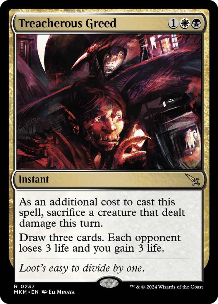Treacherous Greed (MKM-237) [Murders at Karlov Manor] Foil MTG Single Murders at Karlov Manor