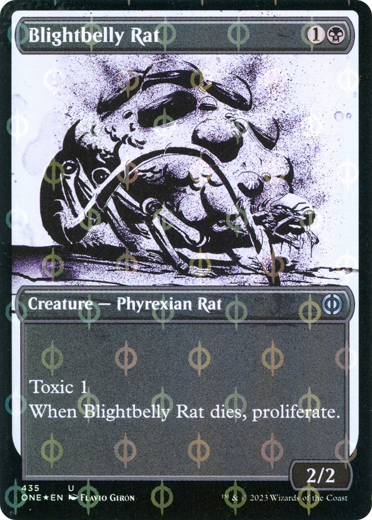 Blightbelly Rat (ONE-435) [Phyrexia: All Will Be One] (Showcase) Foil MTG Single Wizards of the Coast