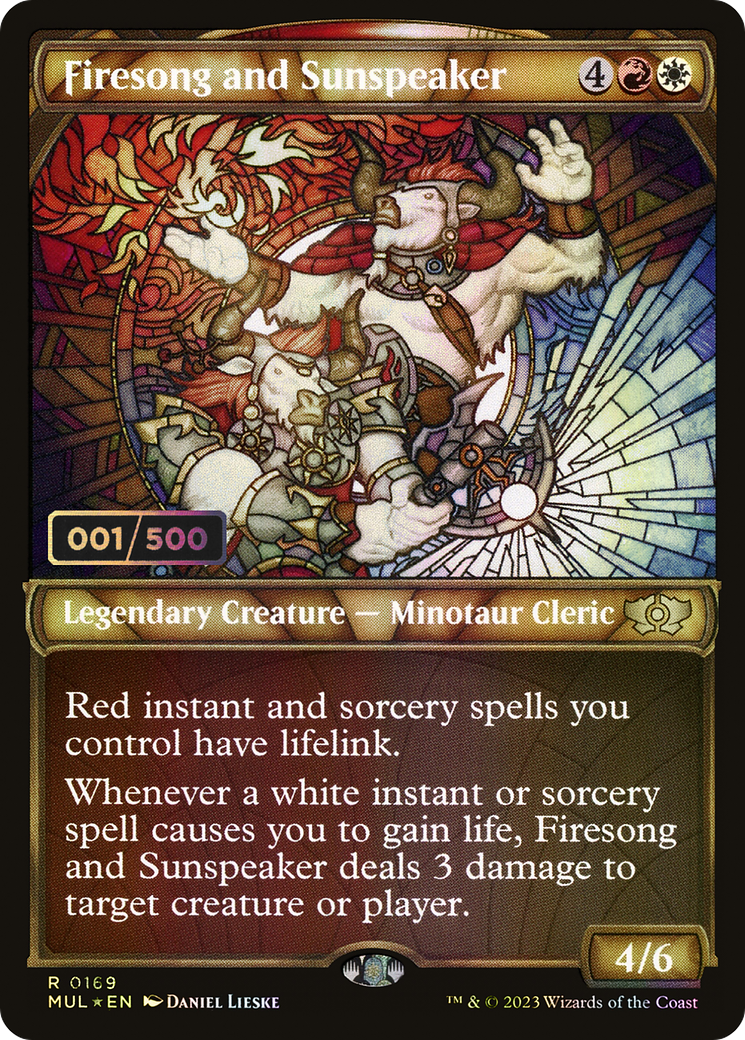 Firesong and Sunspeaker (Serial Numbered) (MUL-169) [Multiverse Legends] (Showcase) Foil MTG Single Wizards of the Coast
