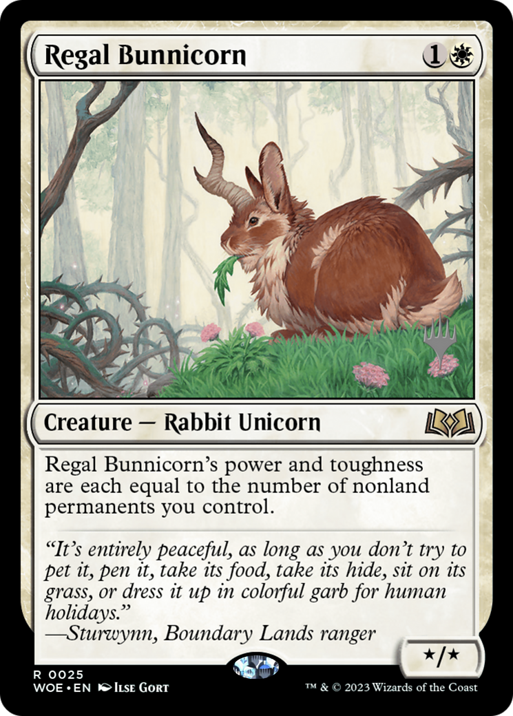 Regal Bunnicorn (PPWOE-025) [Wilds of Eldraine Promos] Foil MTG Single Wizards of the Coast