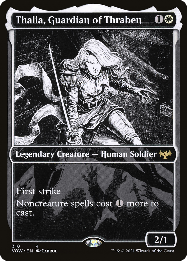 Thalia, Guardian of Thraben (VOW-318) [Innistrad: Crimson Vow] (Showcase) Foil MTG Single Wizards of the Coast