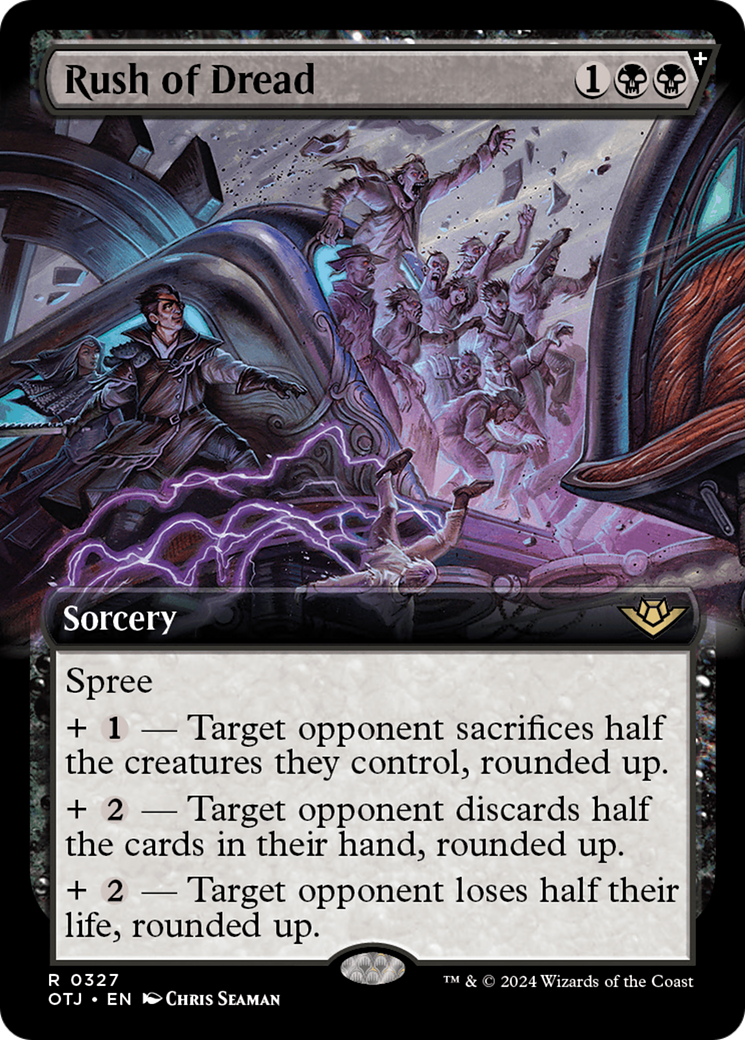 Rush of Dread (OTJ-327) [Outlaws of Thunder Junction] (Extended Art) MTG Single Wizards of the Coast