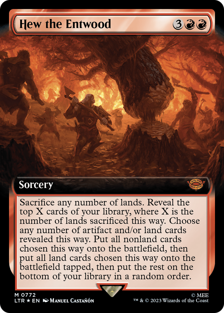 Hew the Entwood (LTR-772) [The Lord of the Rings: Tales of Middle-earth] (Extended Art) Foil MTG Single Wizards of the Coast