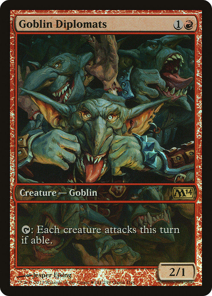 Goblin Diplomats (GAME-141) [Magic 2014 Promos] Foil MTG Single Wizards of the Coast