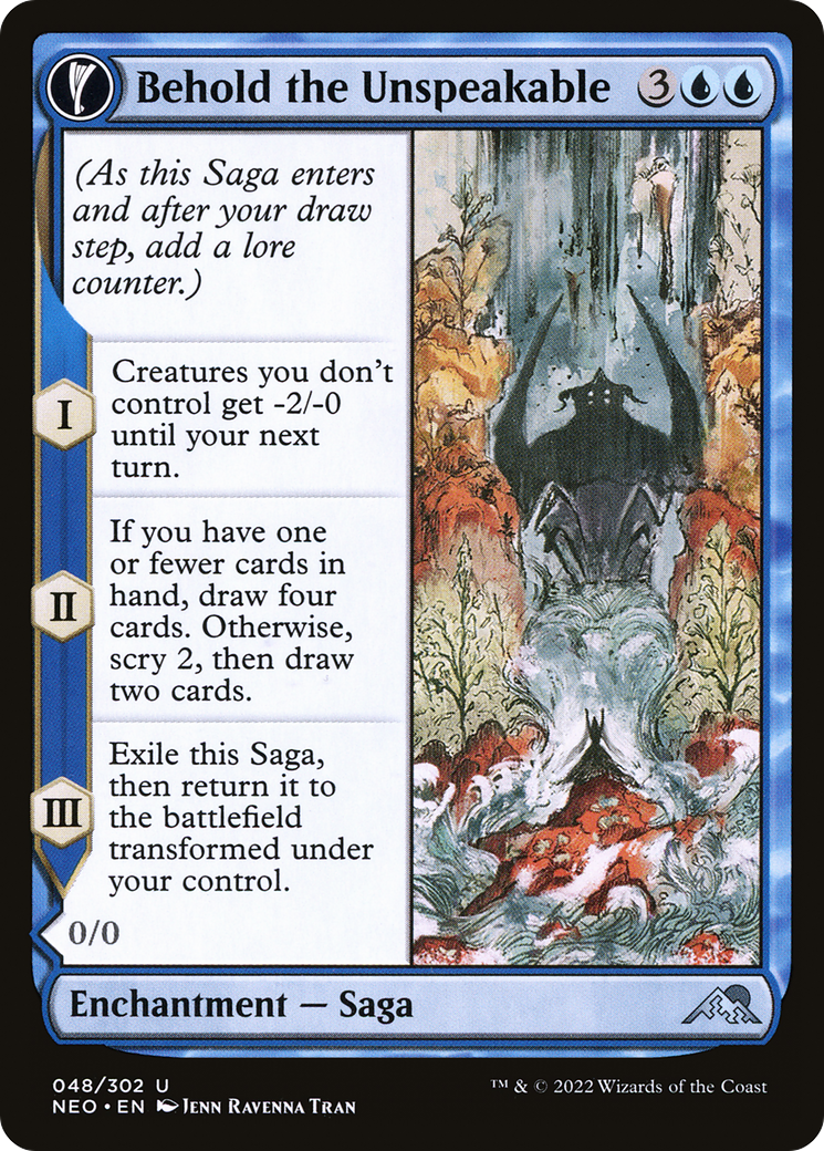 Behold the Unspeakable // Vision of the Unspeakable (NEO-048) [Kamigawa: Neon Dynasty] MTG Single Wizards of the Coast